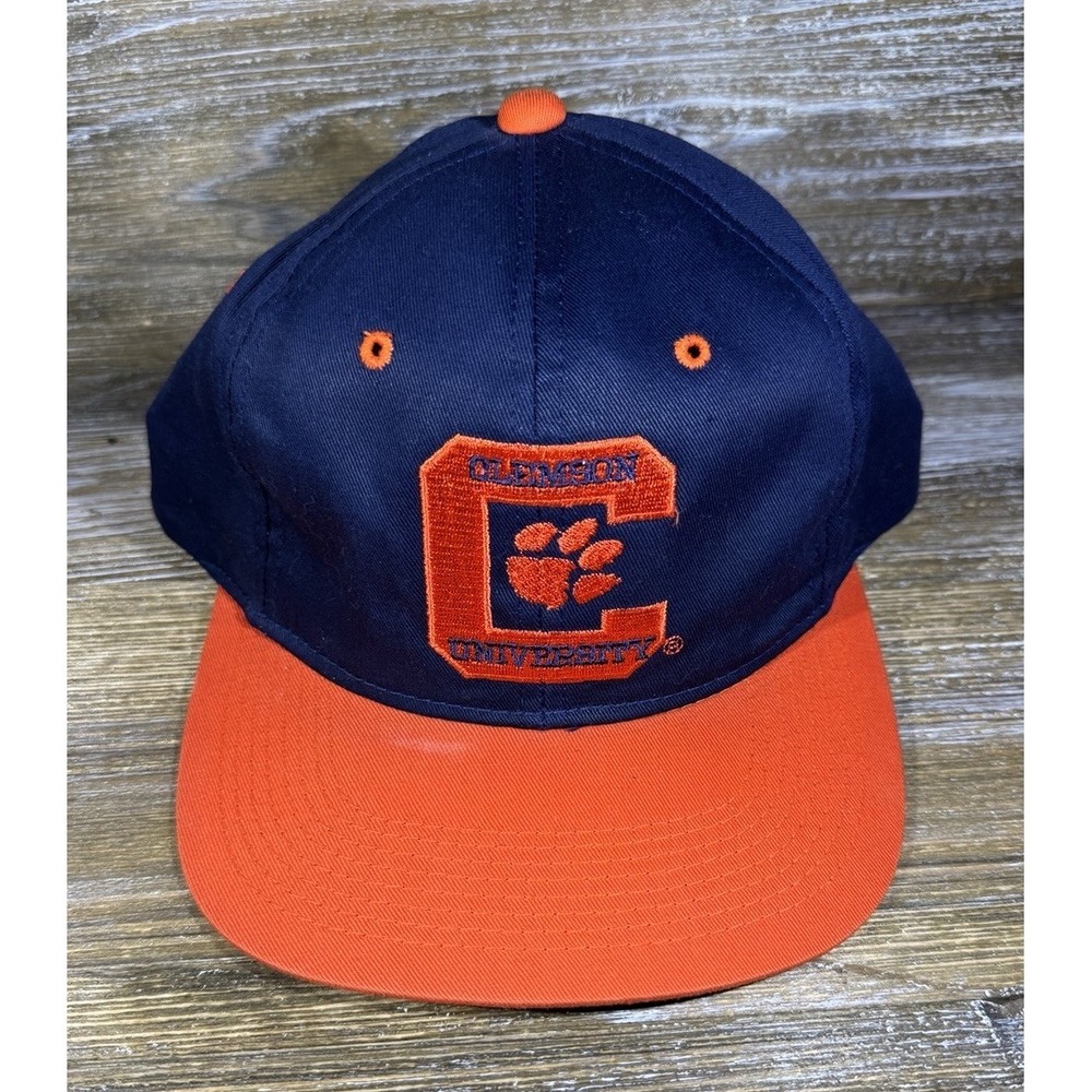 Signatures Clemson Tigers Hat Snap Back Navy Orange NCAA Football VTG‎ READ FLAW